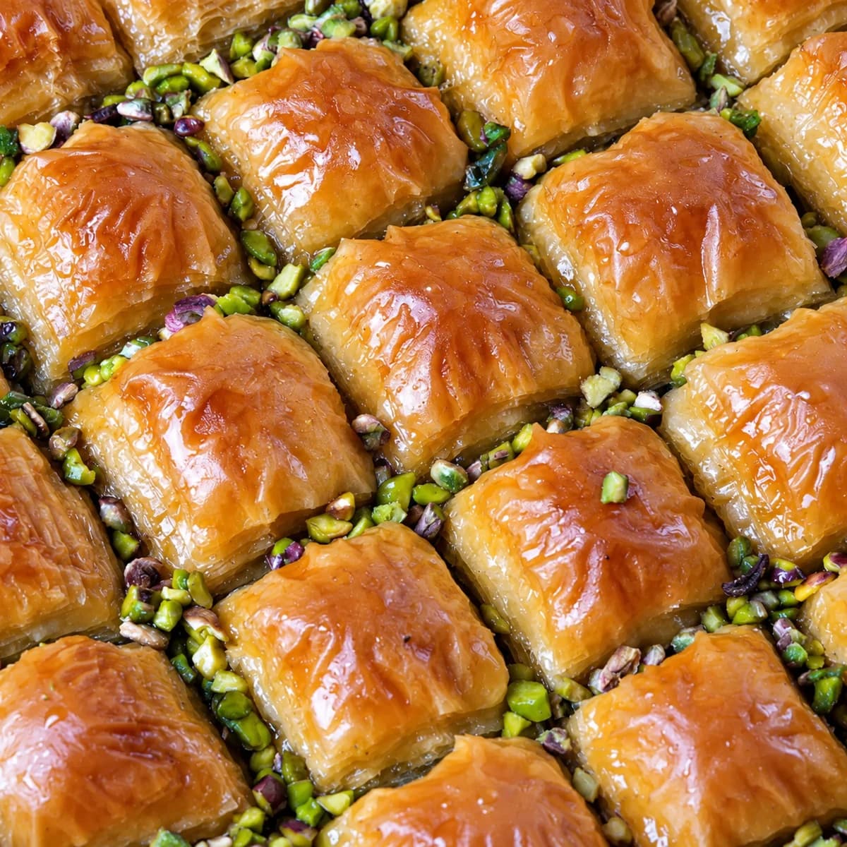 Fıstıklı Baklava sunumu